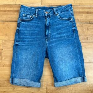 &Denim Jean Bermuda Highwaisted Shorts